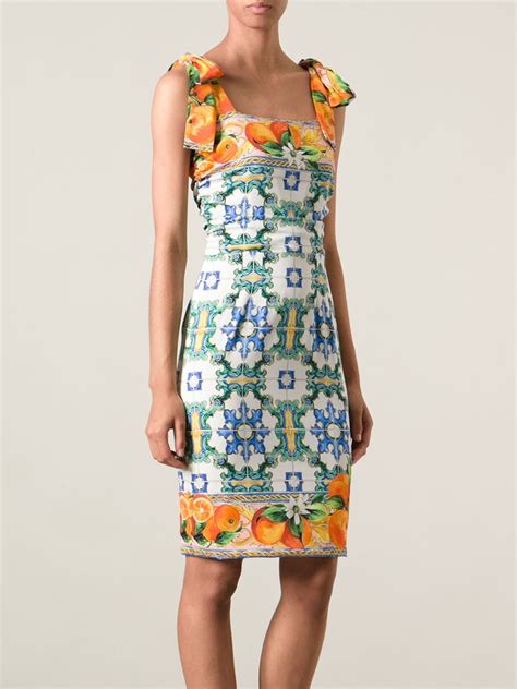 dolce gabbana dress majolica|dolce and gabbana print.